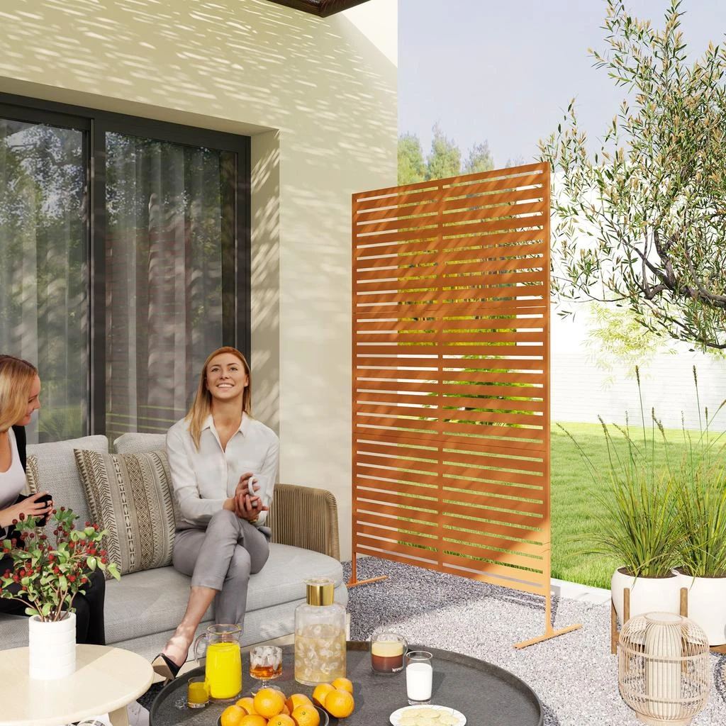 Hivvago Outdoor Privacy Fence Panel with Climbing Trellis 2