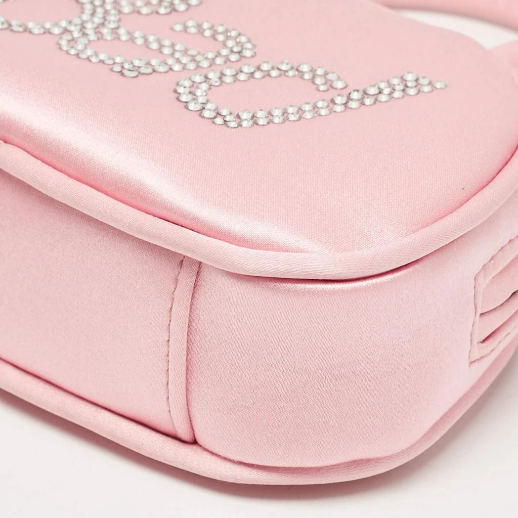 Amina Muaddi Amina Muaddi Pink Satin Super Amini Baddie Bag 10