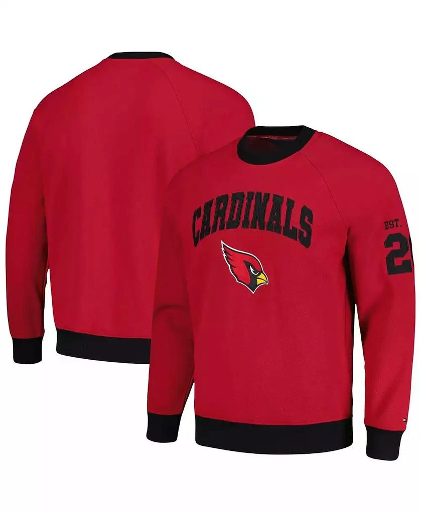 Tommy Hilfiger Men's Cardinal Arizona Cardinals Reese Raglan Tri-Blend Pullover Sweatshirt 1