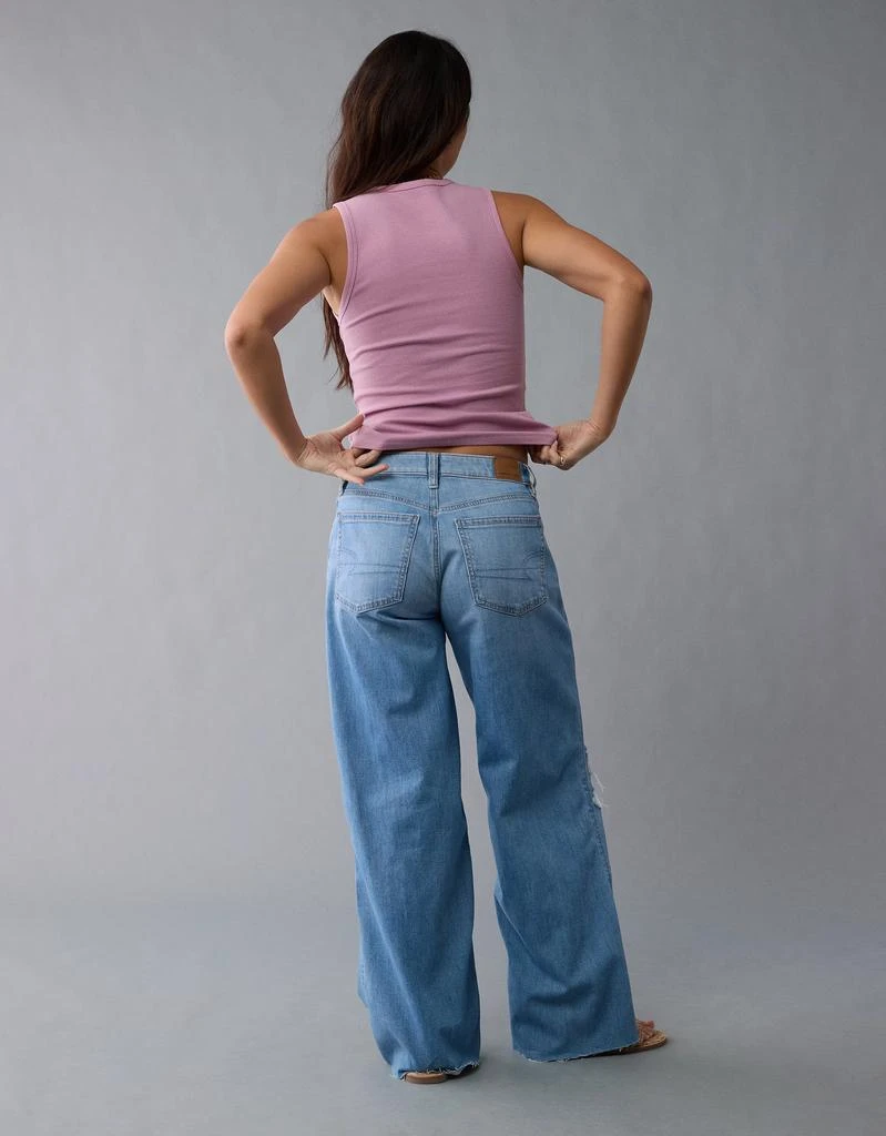 AE AE Dreamy Drape Stretch Ripped Low-Rise Baggy Wide-Leg Jean 3