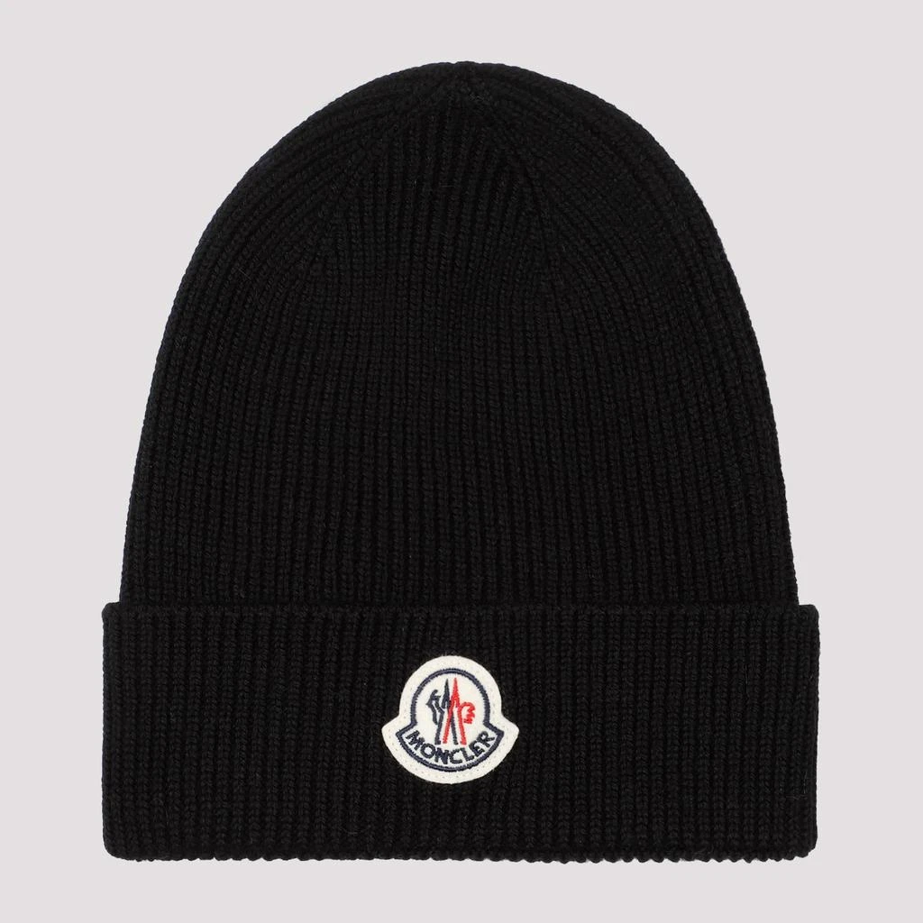 Moncler Navy Virgin Wool Beanie 3