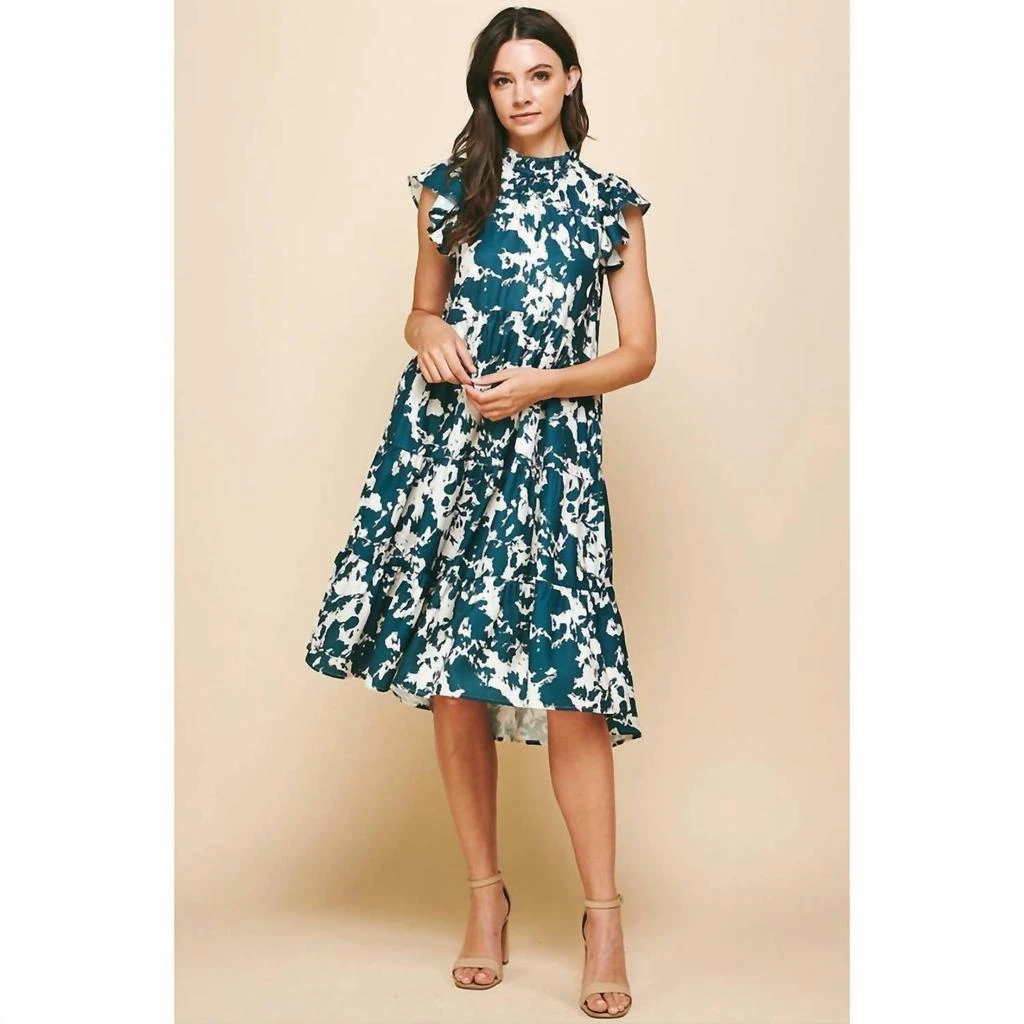Pinch - Braelynn Tiered Midi Dress  On Sale Now with Up to 48% Off |  Discover Exclusive Deals & Savings at BeyondStyle  Authentic PINCH women >  dresses > midi|2029563618|clothing|dresses|green|midi|patterned|women with
