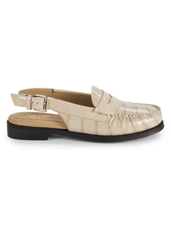 G.H. Bass Whitney Patent Leather Slingback Penny Loafers