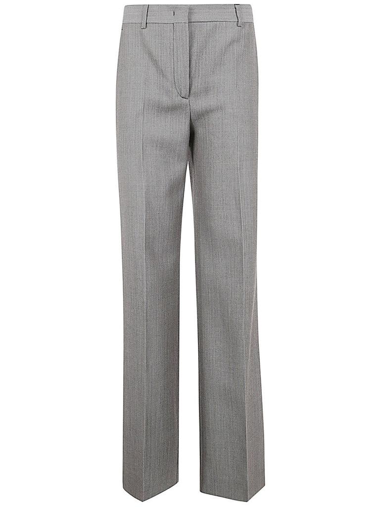 Alberta Ferretti Wool Tweed Straight Leg Pants