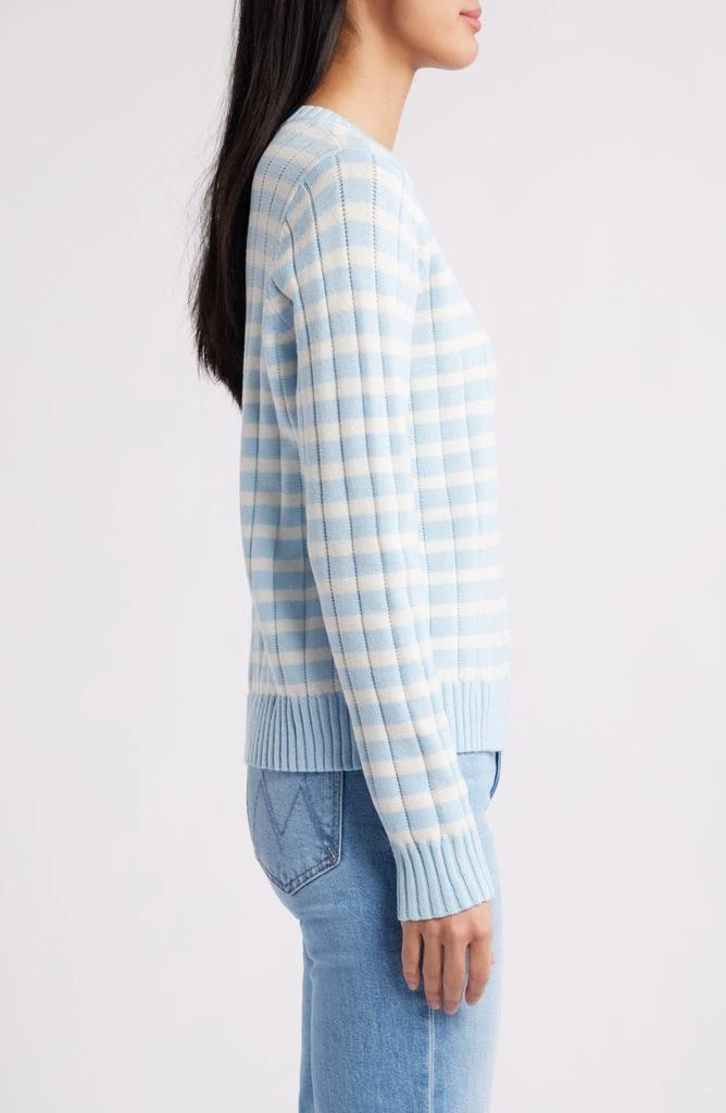 Caslon Stripe Crewneck Rib Sweater 3