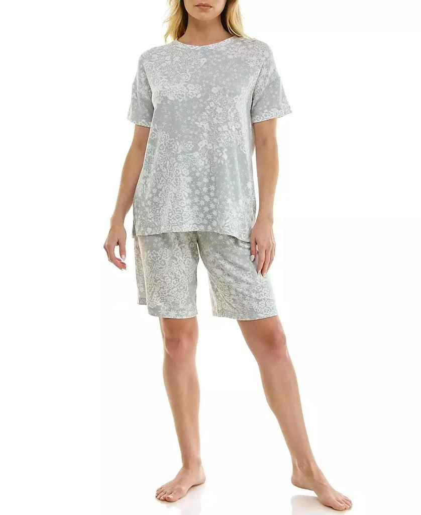 Roudelain Women
s Short-Sleeve Drop Shoulders Top 
Shorts, 2-Piece Set 3