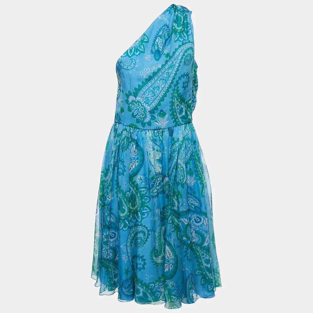 Christian Dior Blue Paisley Printed One Shoulder Mini Dress L  On Sale Now  with Up to 10% Off | Discover Exclusive Deals & Savings at BeyondStyle   Authentic Dior Women|Women's Clothes|Dresses