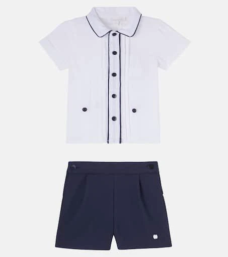 Patachou Baby cotton-blend shirt and shorts set 4