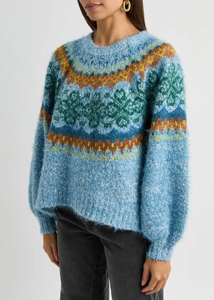 Free People Festive Frost fairisle knitted jumper 2