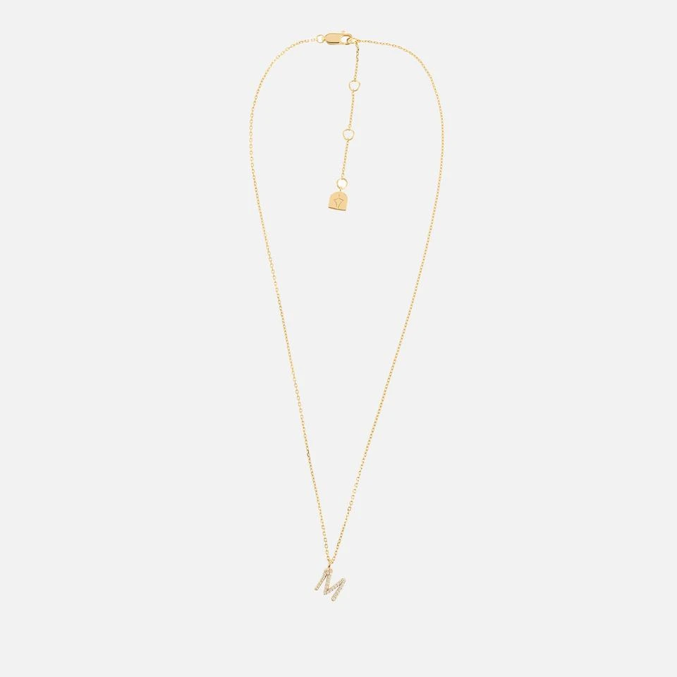 ASTRID 
MIYU Astrid 
Miyu Initial Pavé 18K Gold-Plated Necklace 1