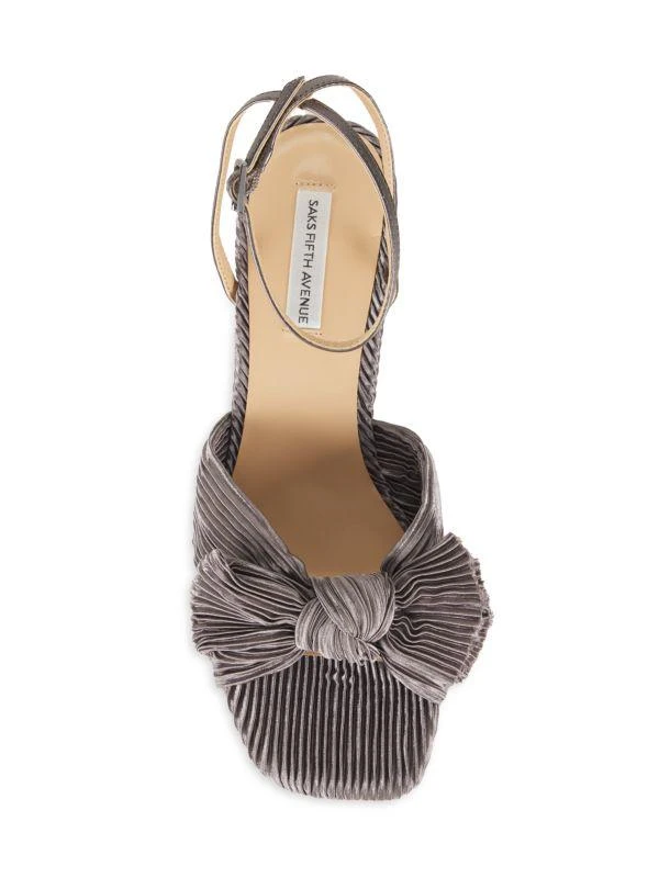 Saks Fifth Avenue Jules 76MM Pleated Leather Sandals 5