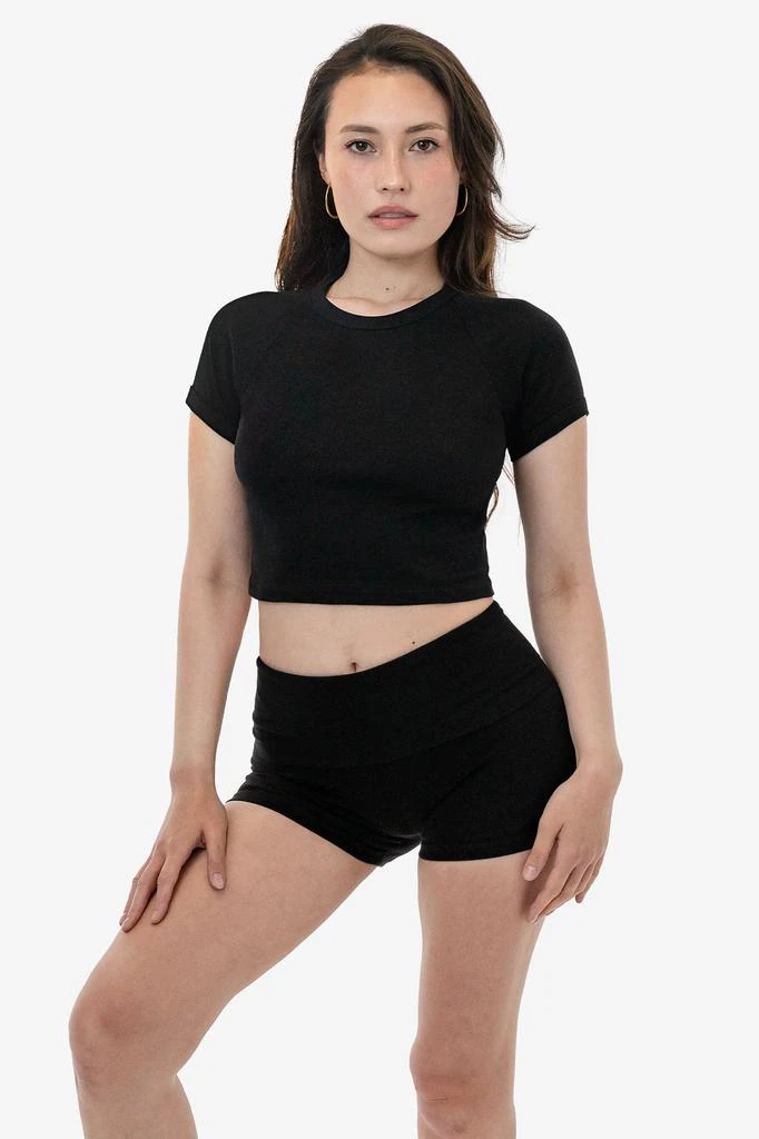 Los Angeles Apparel 43077 - Baby Rib Short Sleeve Cropped Raglan 9