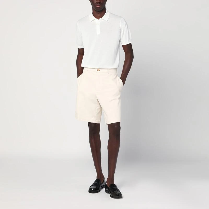 Brunello Cucinelli Ivory cotton bermuda shorts 2
