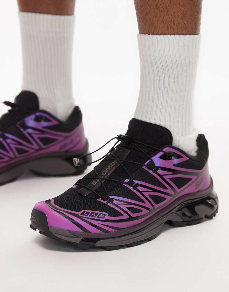 Salomon Salomon XT-6 trainers in black and iridescent purple