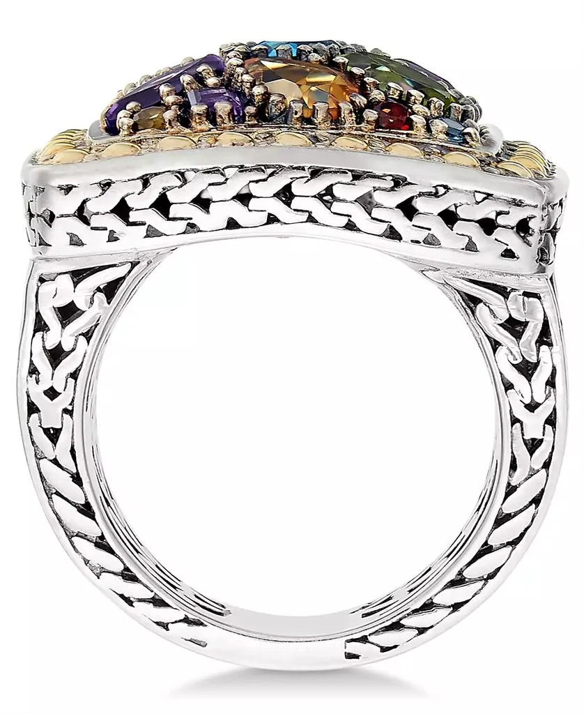 Effy EFFY® Multi-Stone Ring in 18k Yellow Gold and Sterling Silver (3-1/4 ct. t.w.) 2