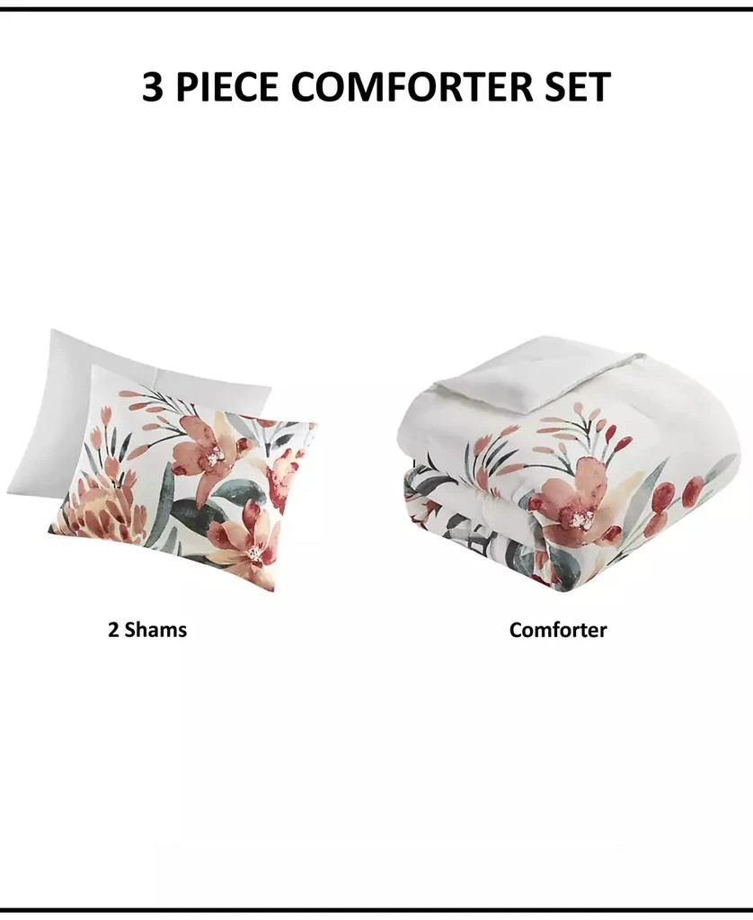 Madison Park Dahlia 3-Pc. Comforter Set 5