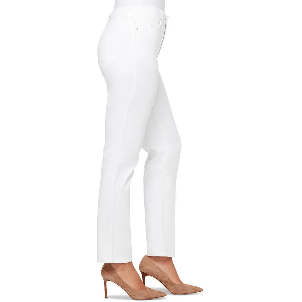 Gloria Vanderbilt Petites Amanda Womens Mid Rise Slimming Straight Leg Jeans 2