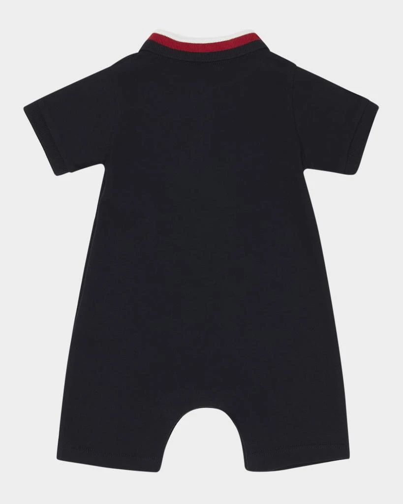 Moncler Boy
s Pique Polo Playsuit, Size Newborn-24M 2