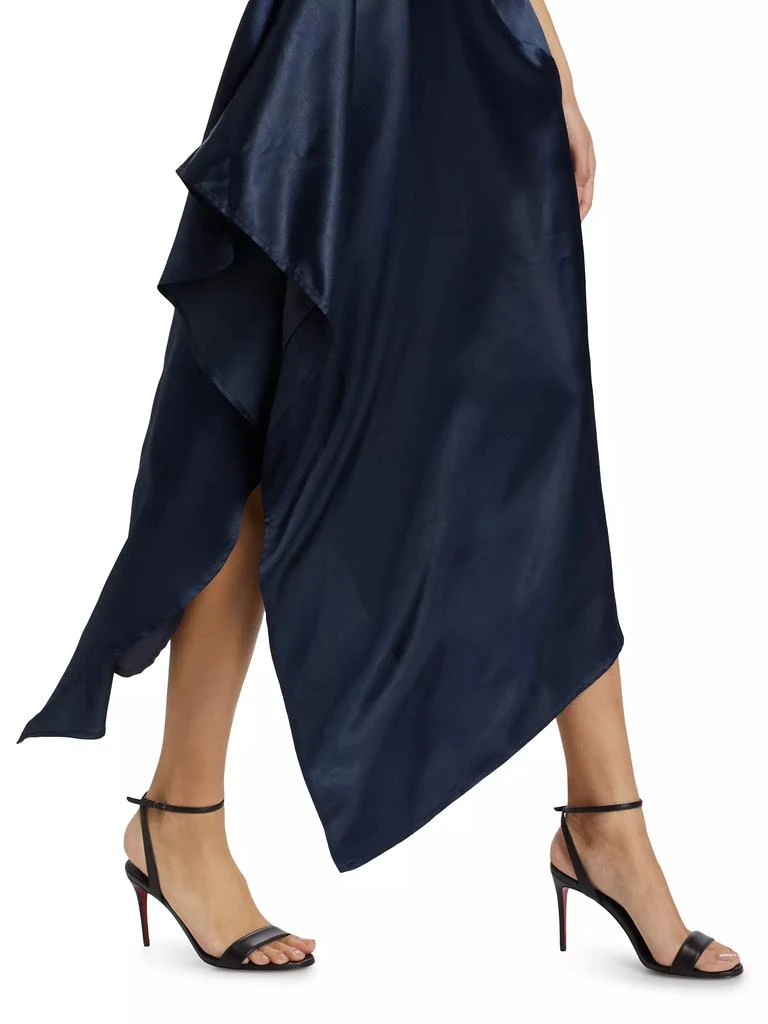 Azeeza Manisha Satin Asymmetric Midi-Dress 6