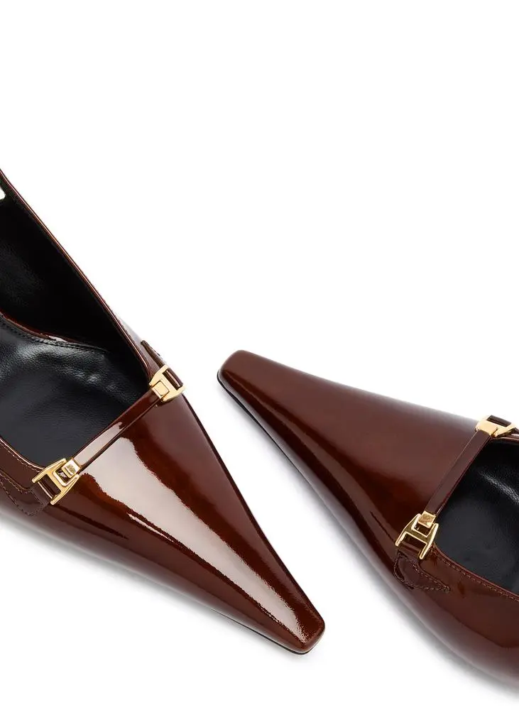 Yves Saint Laurent Carine 55 patent leather slingback pumps 3
