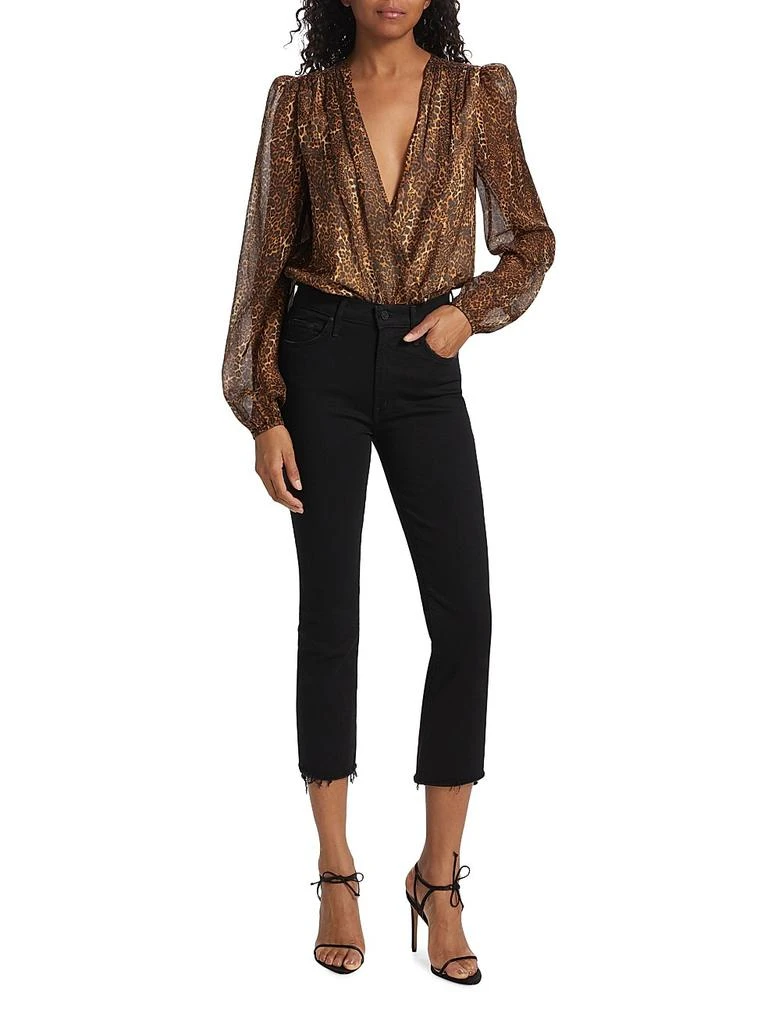 CAMI NYC Isa Leopard Silk Bodysuit 2
