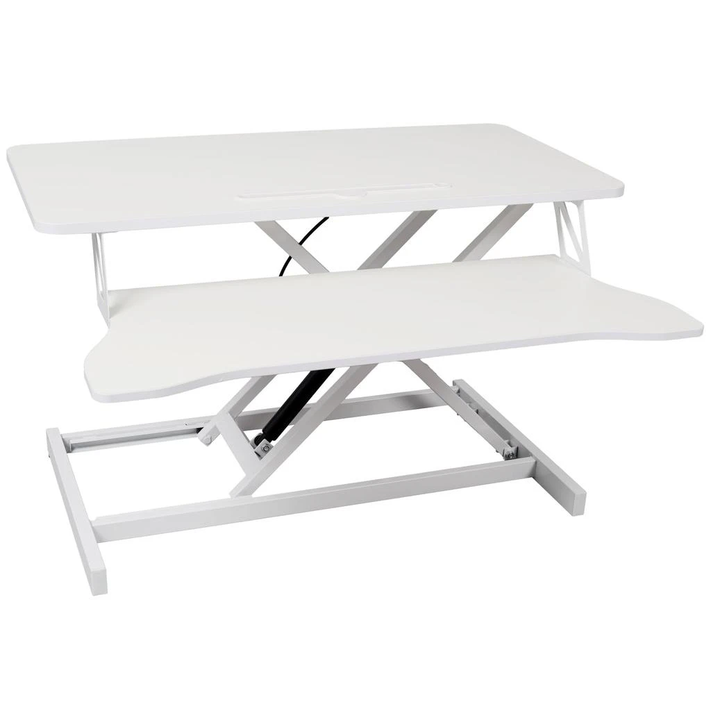 Streamdale Furniture Streamdale Adjustable Standing Laptop Desk w/ Keyboard Tray, White 2