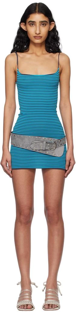 gimaguas blue dress Light blue halter-neck mini dress for women with ruched top – Gimaguas