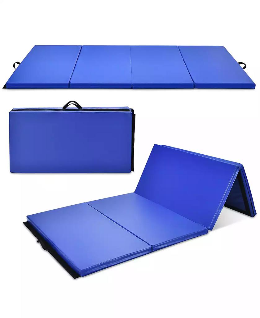 Costway 4' x 8' x 2'' Folding Gymnastics Mat Four Panels