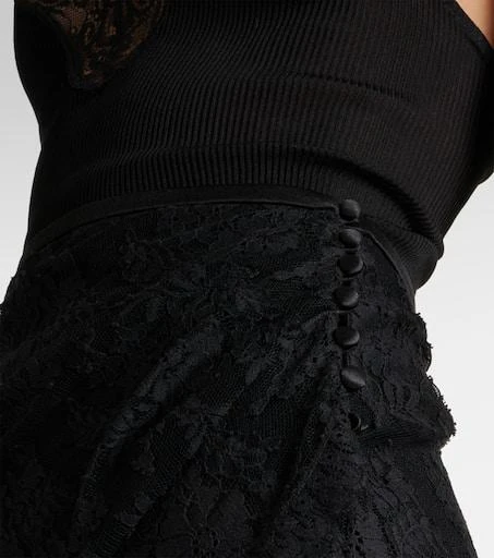 Yves Saint Laurent Sheer cotton-blend lace wrap skirt 5