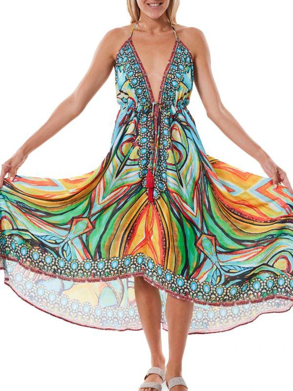 Ranee's Print Halter Coverup Dress 3