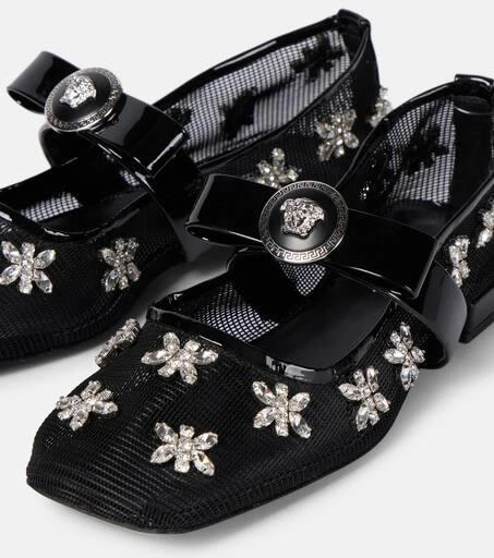 Versace Gianni Ribbon embellished ballet flats 5