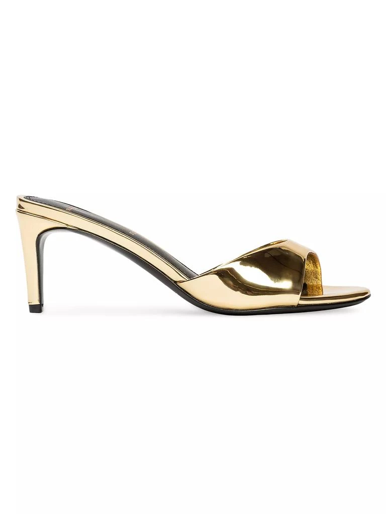 Black Suede Studio Freddie 65MM Metallic Mules 1