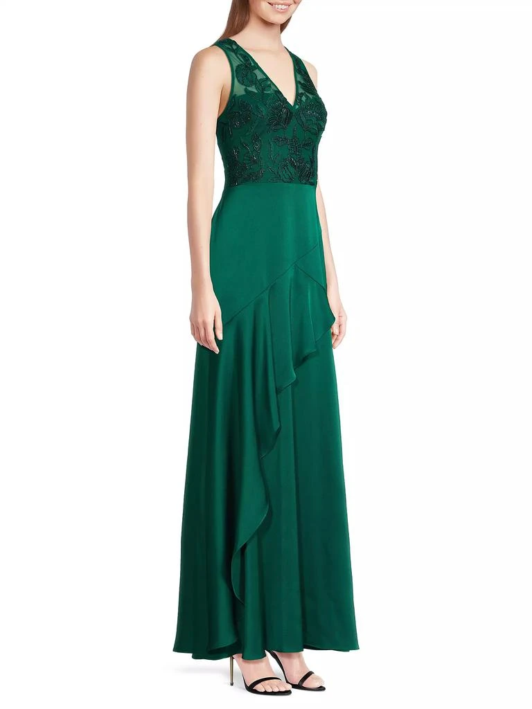 Aidan Mattox Beaded Satin Sleeveless Gown 4