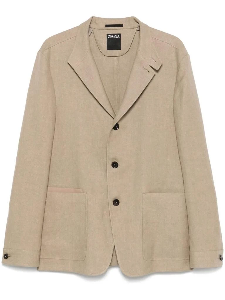 Zegna LINEN AND WOOL CHORE JACKET 1