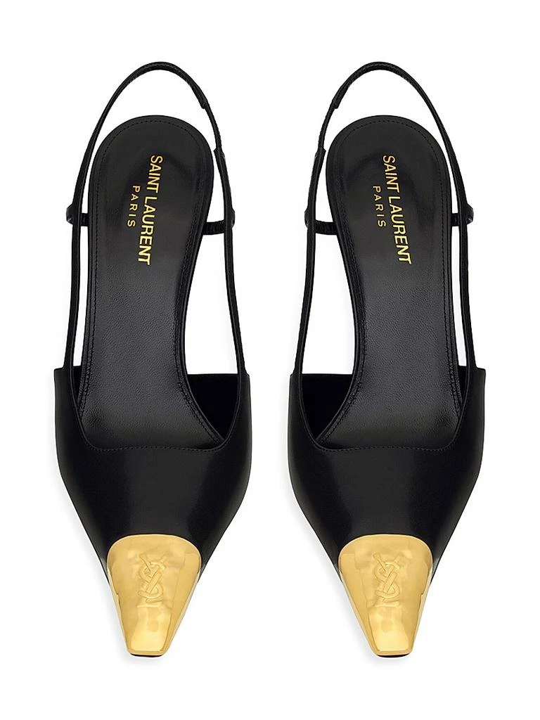 Yves Saint Laurent Jeanne Slingback Pumps in Smooth Leather 3