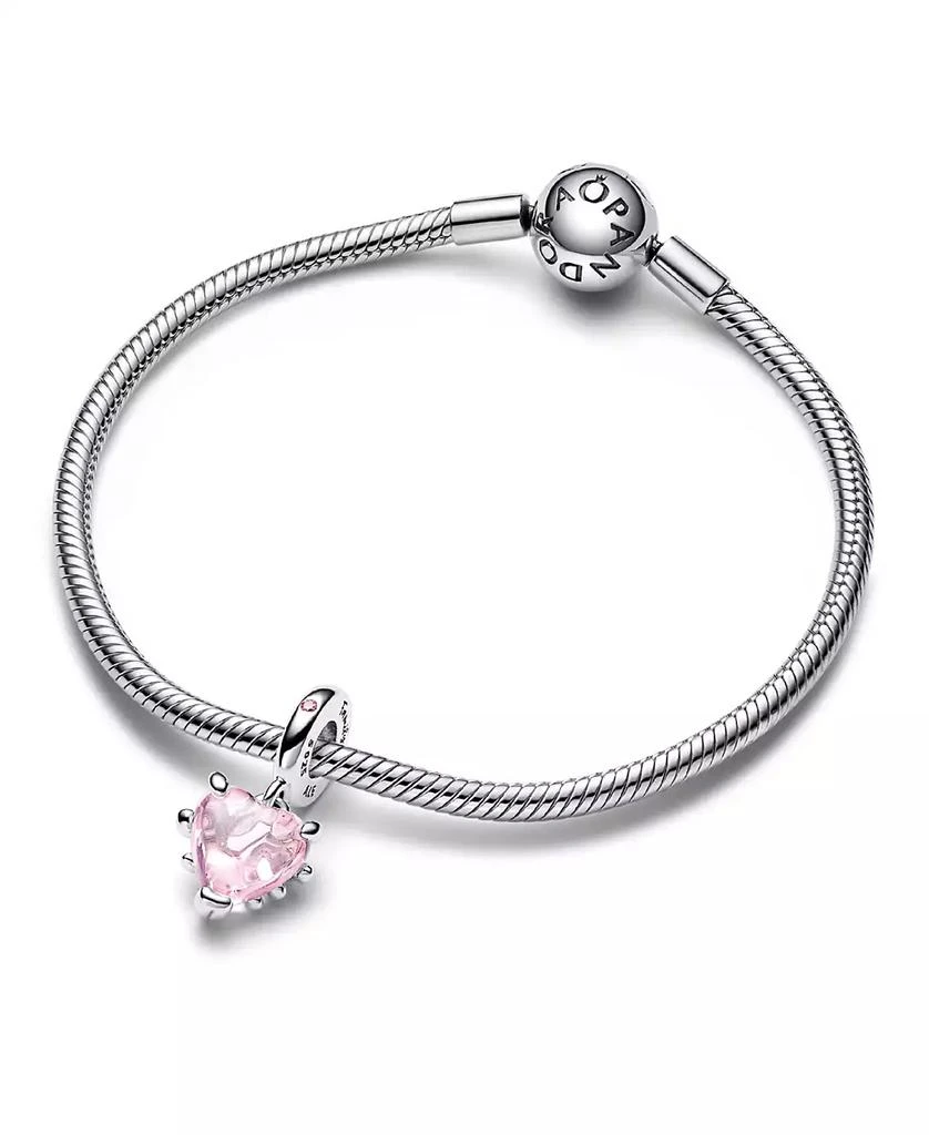 PANDORA Mixed Stone Pink Family Tree Heart Dangle Charm 3