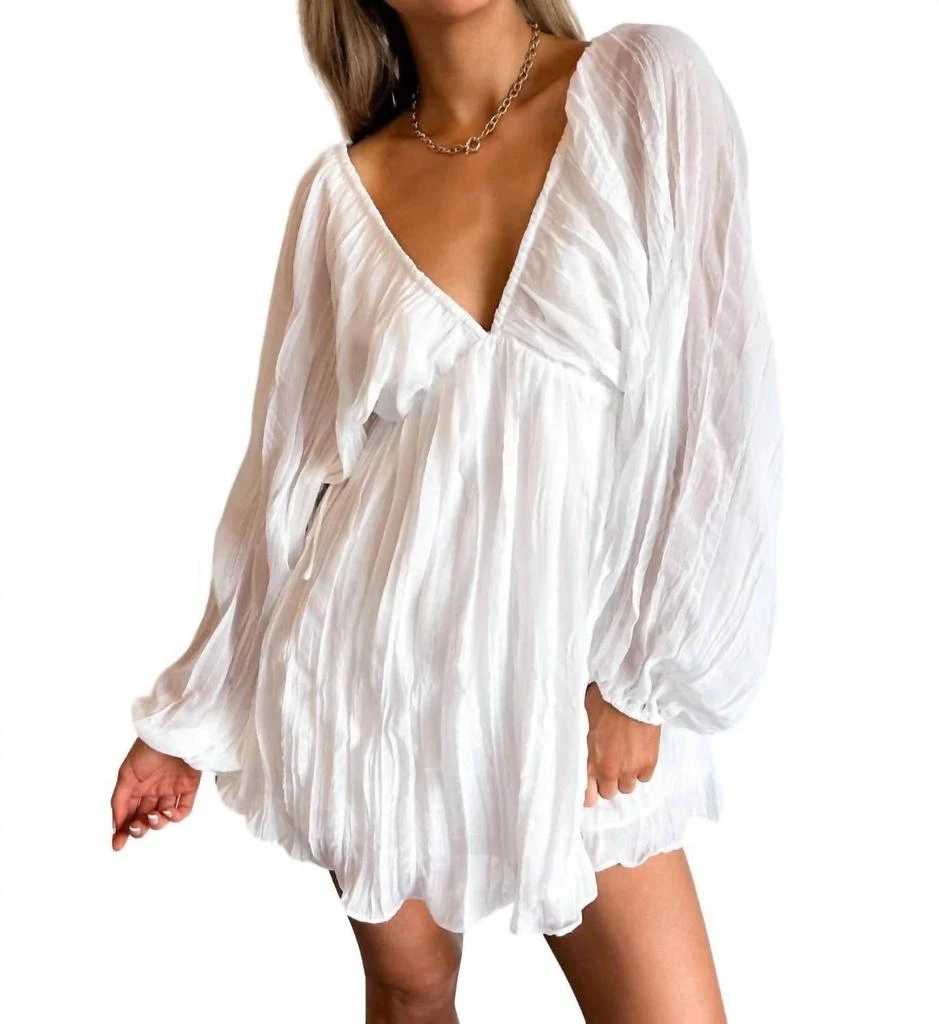 LE LIS American Sweetheart Dress In White 1