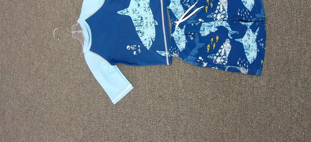 Millie Loves Lily Millie Loves Lily - Kid
s Shark Store Short Sleeve Rashguard Swim Set