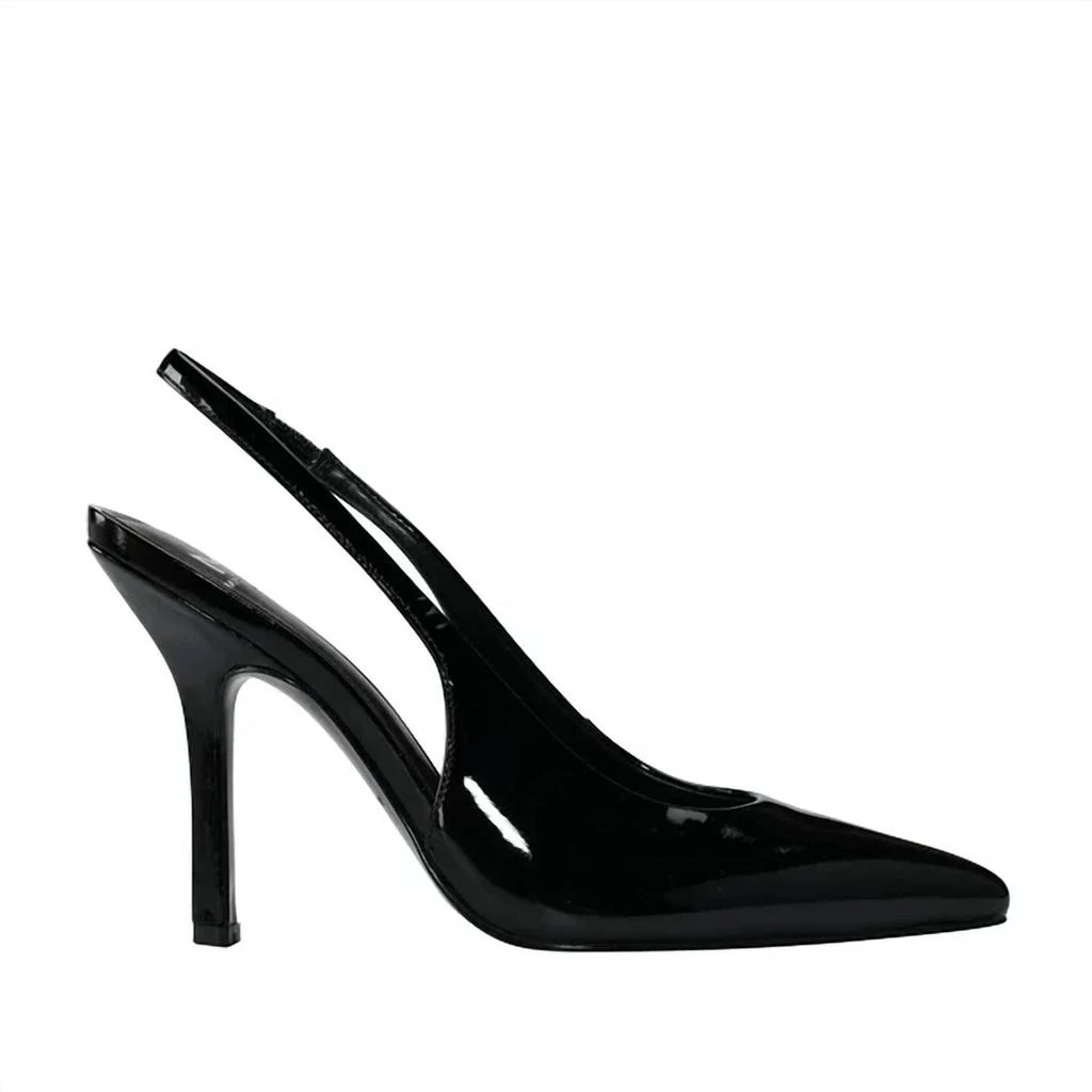Marc Fisher Women's Emalyn Patent Slingback Pump Shoe In Black 2