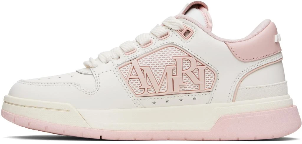 AMIRI Pink 
White Classic Low Sneakers 3