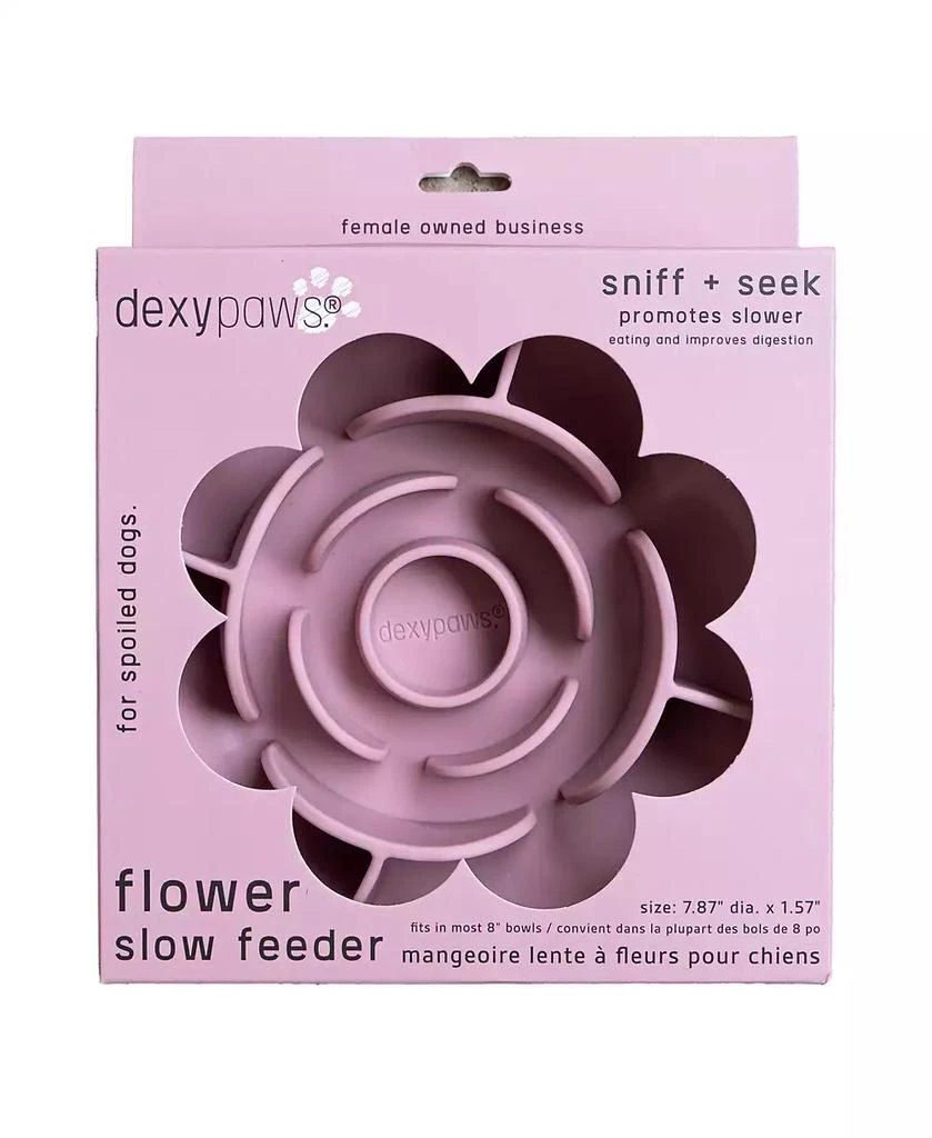Dexypaws Flower Slow Feeder: Blush Pink