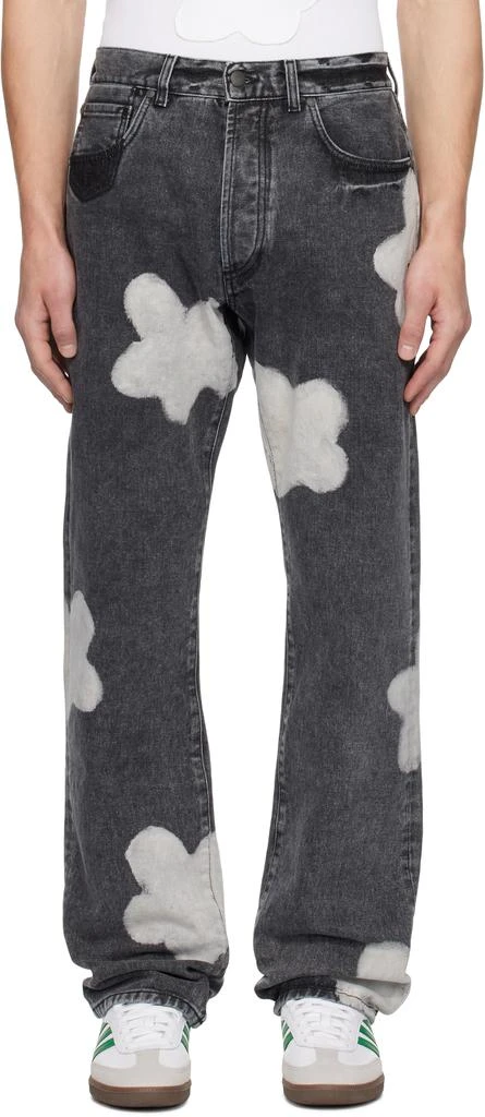 FORMA Black Bleached Flowers Jeans 1
