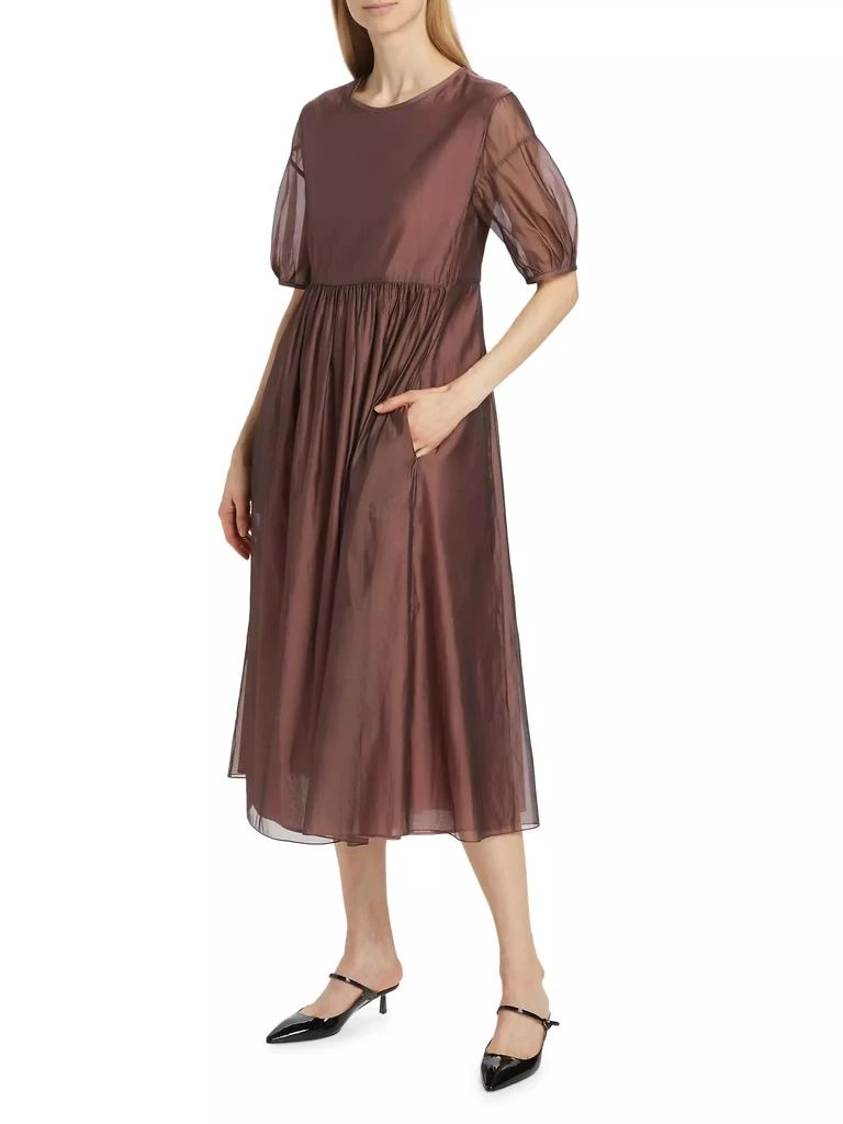 Max Mara Fatoso Silk-Blend A-Line Midi-Dress 4