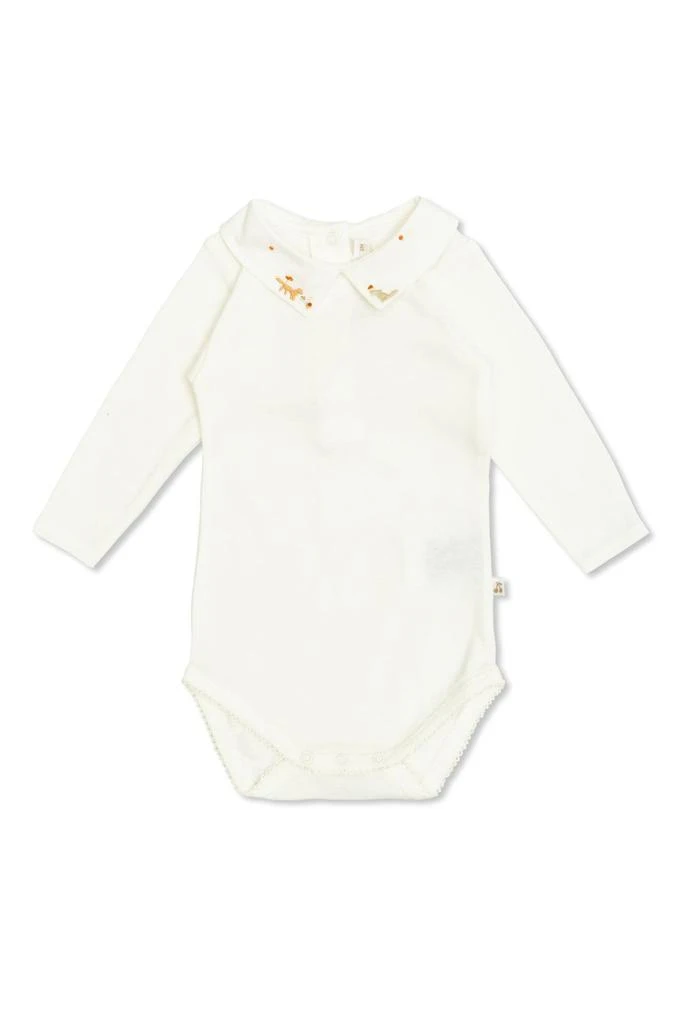 Bonpoint Bonpoint Septembre Embroidered Collar Bodysuit