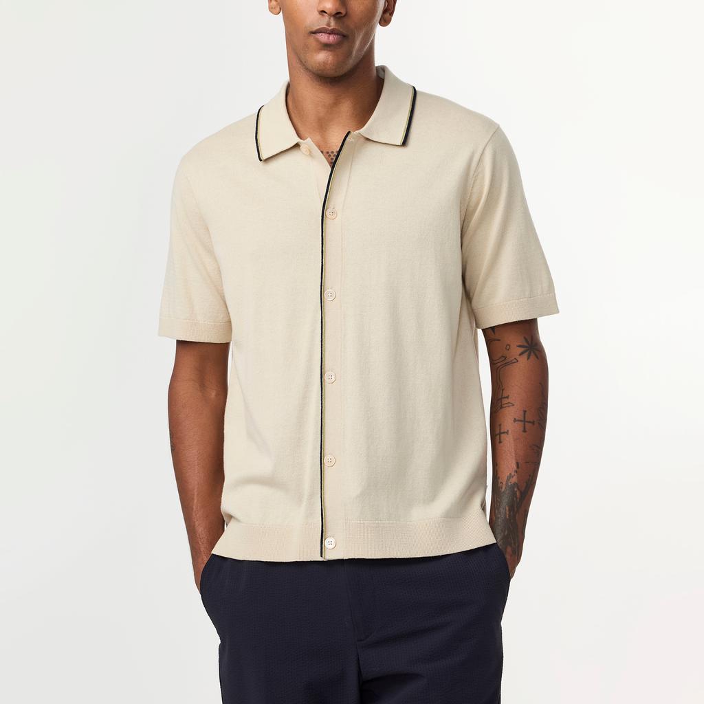 NN07 Nolan Cotton-Knit Polo Shirt