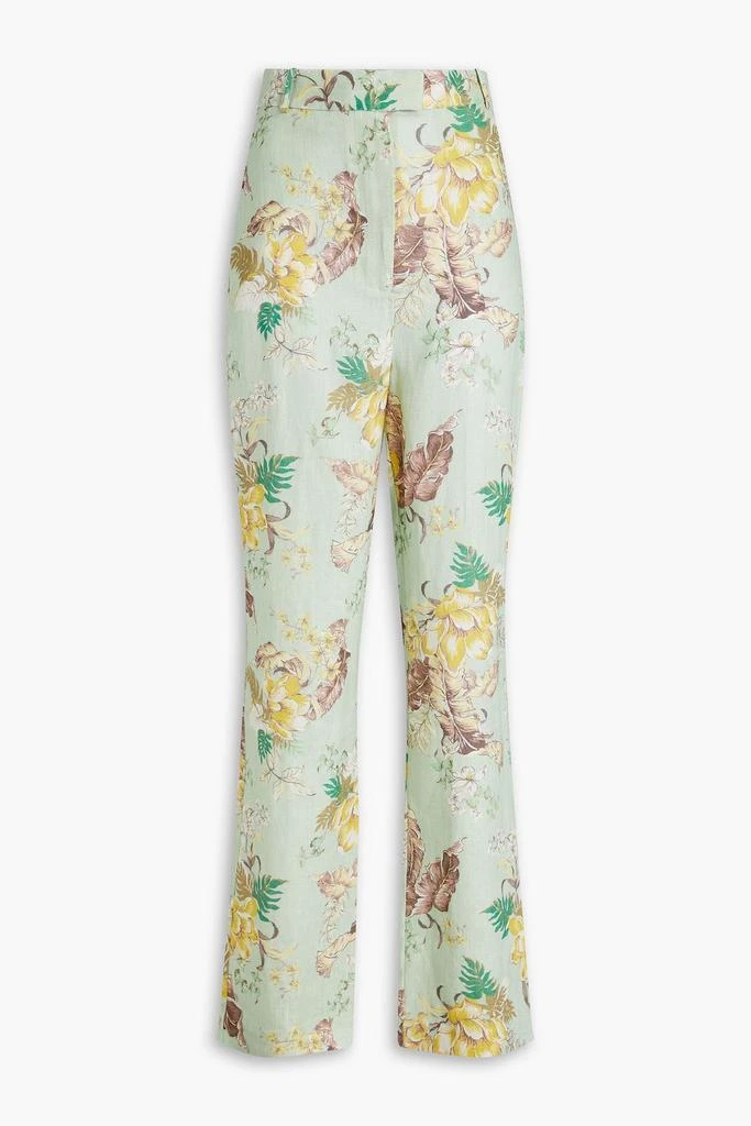 Zimmermann Floral-print linen straight-leg pants 1