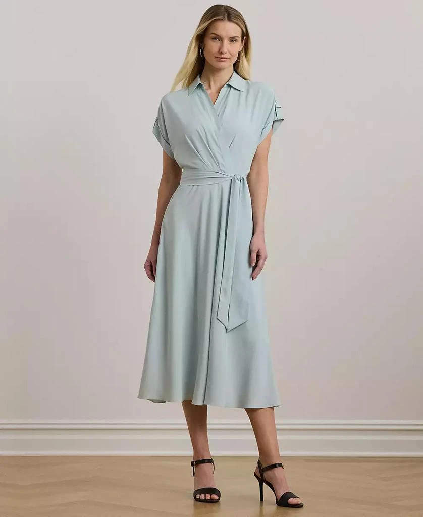 Ralph Lauren Women's Floral Belted Crepe Dress 1