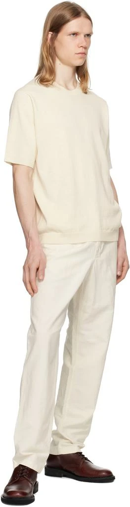 Norse Projects White Ezra Relaxed Cotton Linen Trousers 4