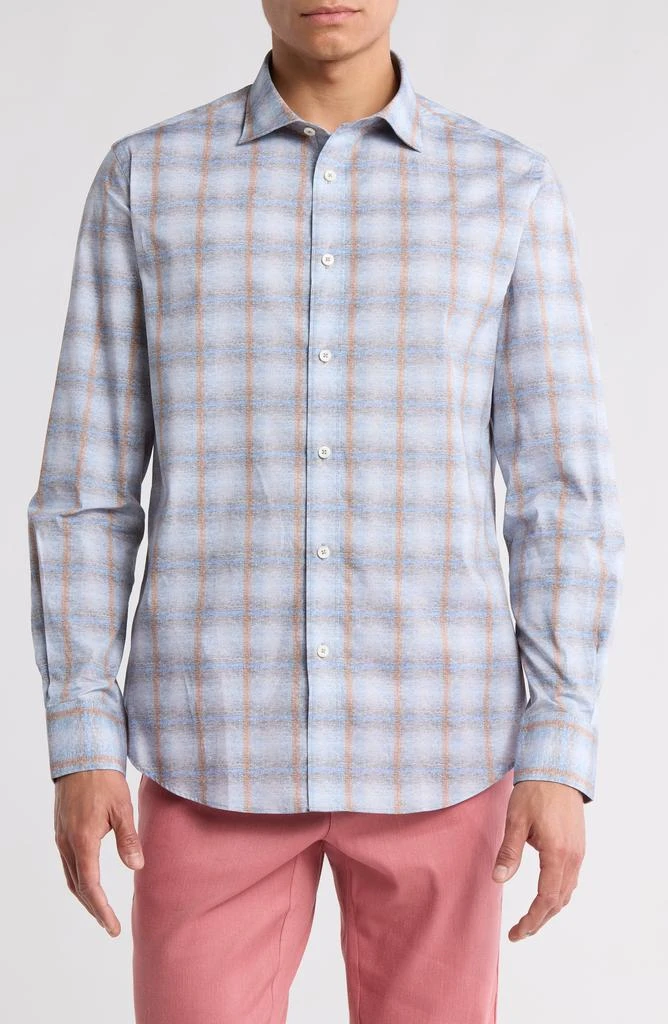 BUGATCHI Axel Plaid Long Sleeve Button-Up Shirt 1
