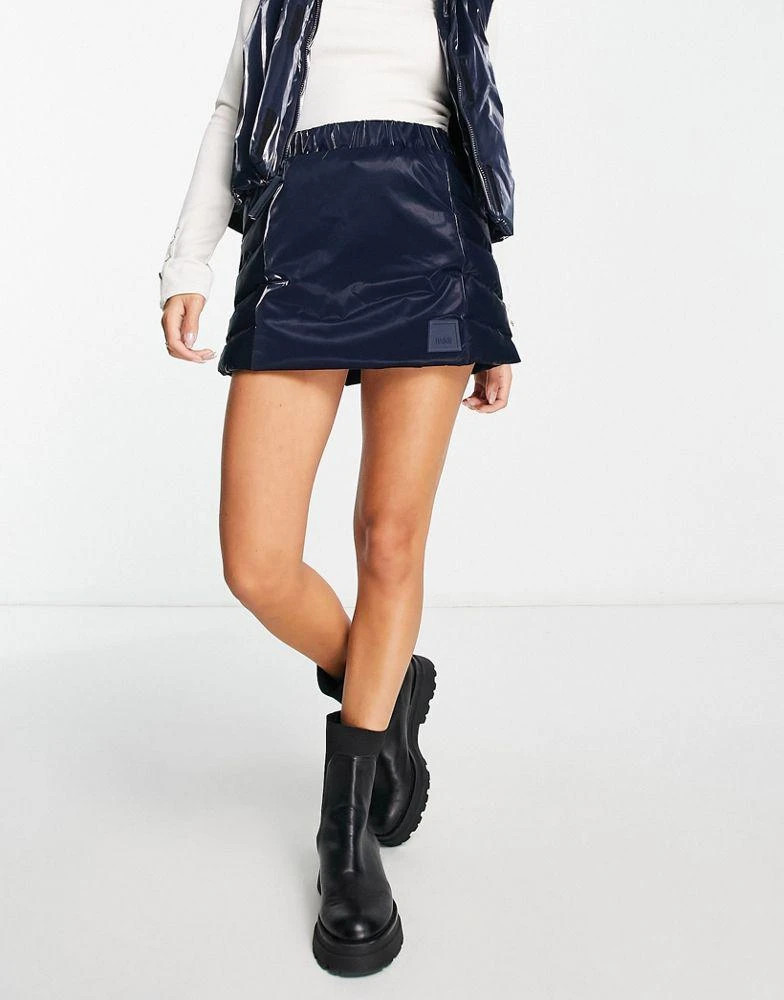 RAINS Rains Loop puffer mini skirt in ink 1